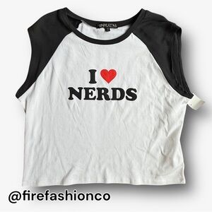 Vinyl Icons Retro 90s White Black Cap Sleeve Tee XL